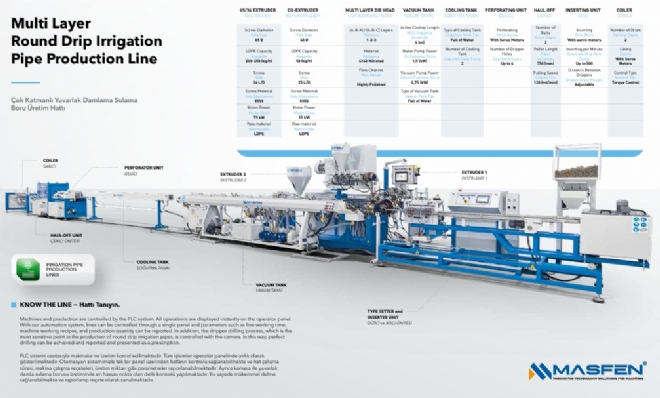 Round Drip Irrigation Pipe Production Line
